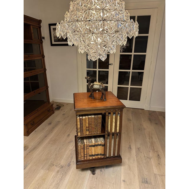 Antique Revolving Bookcase in Mahogany, 1890s For Sale - Image 9 of 10