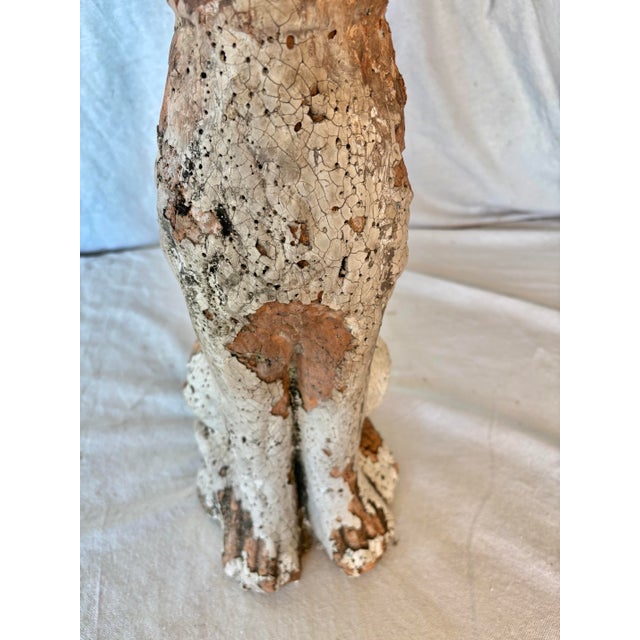 Early 20th Century Terracotta Dog Garden Statue For Sale - Image 12 of 13