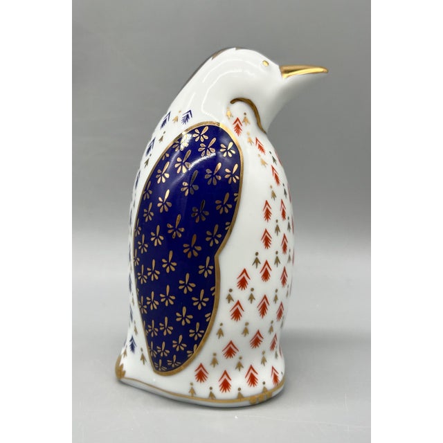 Ardalt 1980s Japanese Tapestry Collection Porcelain Penguin Figurine – Imari Style / Grandmillennial For Sale - Image 4 of 11