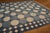 1930s Blue White Octagonal Antique Indian Cotton Dhurrie Rug 12'3" X 19' Flat Weave Cotton Carpet For Sale - Image 9 of 17