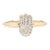 Modern Hamsa Hand Diamond Promise Ring Size 7 in 14k Yellow Gold For Sale