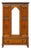 Antique Victorian Oak Wardrobe | Armoire | 3-Piece Knockdown | Beveled Mirror | Key | 19th Century For Sale