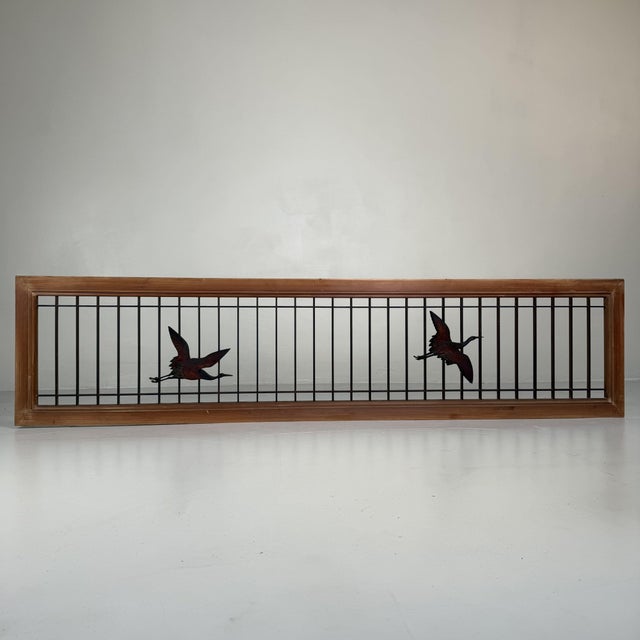 Japanese Ranma Panel with Cranes, 1930s For Sale - Image 11 of 13