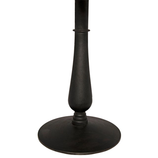 Noir Cobus Side Table in Black Metal with White Stone For Sale - Image 4 of 5
