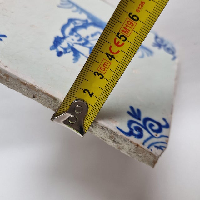 Dutch Smoking Satyr Tile from Delft, 1630s For Sale - Image 6 of 8