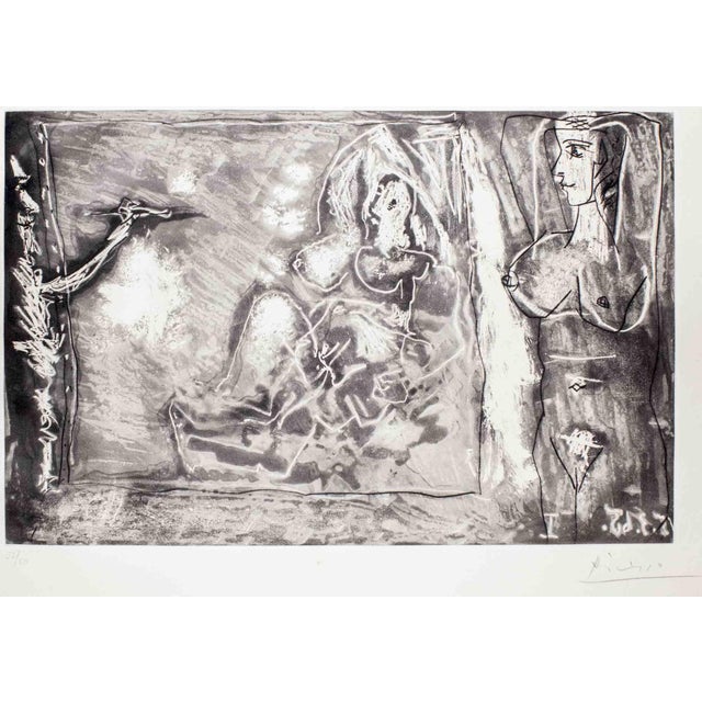 Pablo Picasso, Dans l'Atelier, Etching, 1965 For Sale - Image 4 of 4