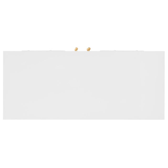 2020s Lacquer Bamboo Cabinet in White Lacquer For Sale - Image 5 of 9