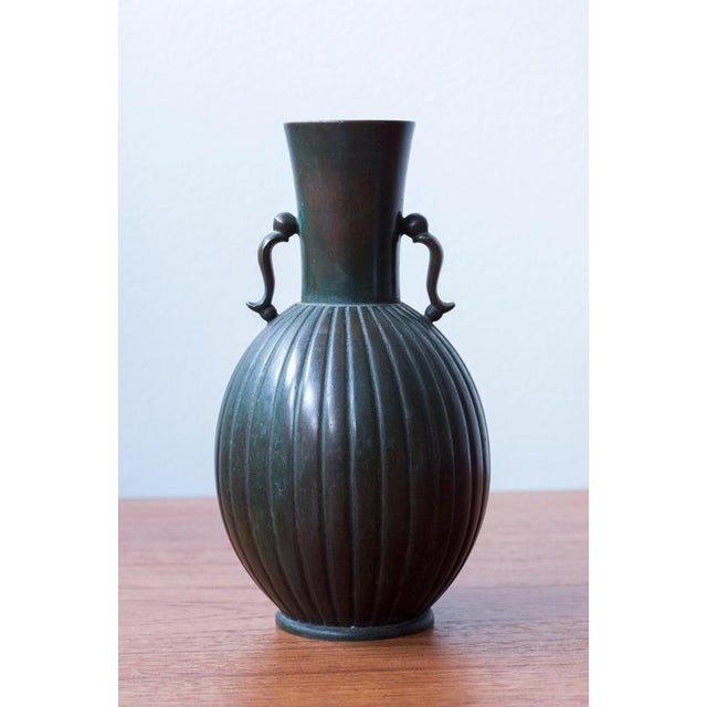 Bronze Vase from GAB, 1930s For Sale - Image 4 of 7