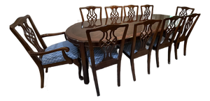 1990s Mahogany Dining Set (Chippendale by Drexel)