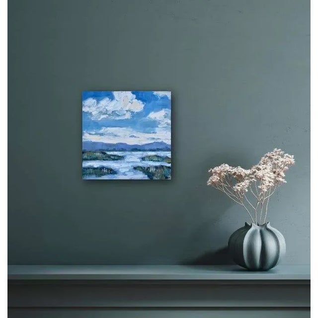 Expressionist Cloudscape in Oil, Rush Ranch Wetlands For Sale In Reno/Lake Tahoe - Image 6 of 8