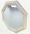 Vintage Huge Plaster Stone Like Octagonal Post Modern Organic Wall Mirror For Sale - Image 9 of 13