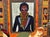 Orange Contemporary Painting of a Female Nude with Lenny Kravitz For Sale - Image 8 of 15