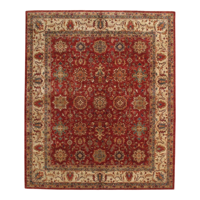 Vintage Hand-Knotted Lahore Rug 8'2" X 9'9" For Sale