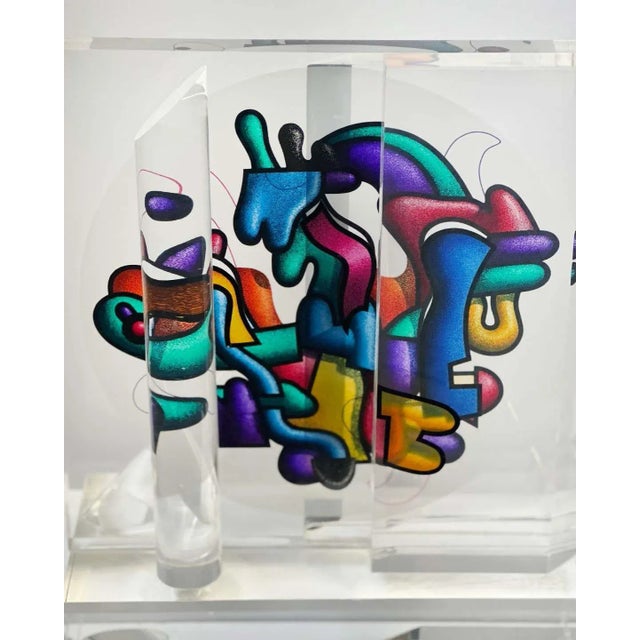 Pop Art "Sphere" Modern Lucite Sculpture by Yankel Ginzburg For Sale - Image 3 of 9