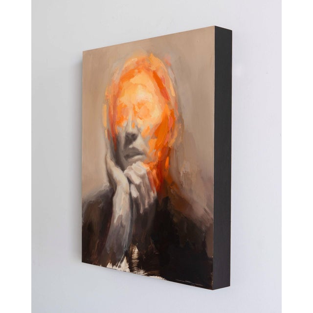 Abstract Euphoria by Josh Sorrell | Oil on Panel Abstract portrait of a person with an obscured face. For Sale - Image 3 of 5