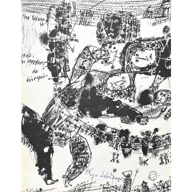 Artist: Theo Tobiasse Country: France Medium: Facsimile Marks: Pencil Hand-Signed 1962 Printed: 1962 by La Press...