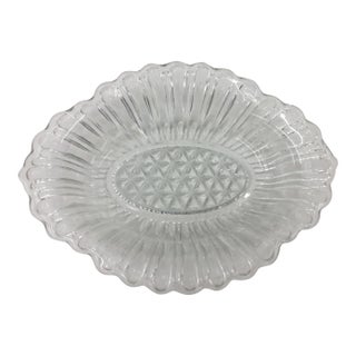 Vintage Cut Glass Dish For Sale