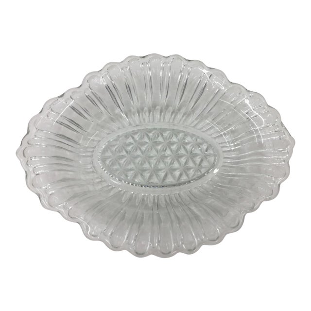 Vintage Cut Glass Dish For Sale