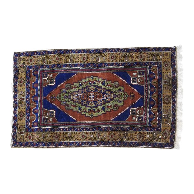 1970s Vintage Turkish Rug For Sale
