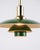 Louis Poulsen Pendant Lamp with Green Metal Shades by Poul Henningsen for Louis Poulsen, 1996 For Sale - Image 4 of 10