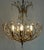 Brass and Lead Crystal 5-Light Chandelier, 1970s For Sale - Image 10 of 12