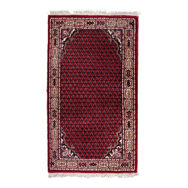 1970s, Handmade Vintage Indian Seraband Rug 3' X 5.3' For Sale