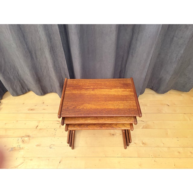 Teak Tables, Denmark, 1960s, Set of 3 For Sale - Image 10 of 13