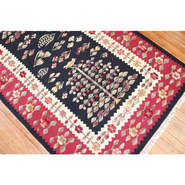 Early 20th Century Zabihi Collection Bessarabian Kilim - 3'7" x 6'10" For Sale - Image 4 of 6
