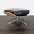 Vintage Heywood-Wakefield Mid Century Modern Black Leather Lounge Chair & Ottoman For Sale - Image 10 of 18