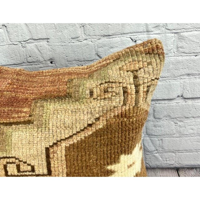 Turkish 20 x 20 Rug Pillow Ottoman Serene Turkish Pillow Cushion Cover For Sale - Image 3 of 4