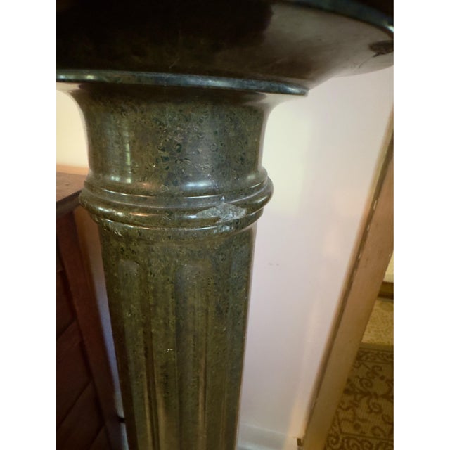 19th-Century Green Italian Marble Pedestal For Sale In New York - Image 6 of 7