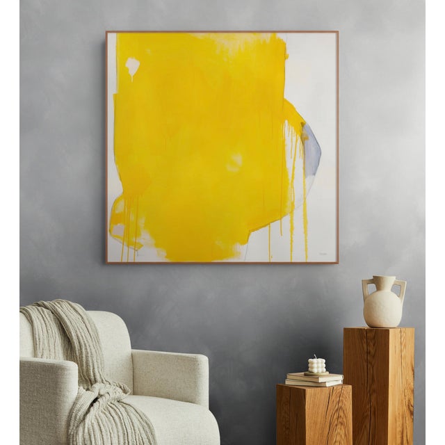 Abstract Contemporary Abstract Oil on Canvas "Yellow Note" by Xanda McCagg For Sale - Image 3 of 5