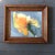Original Vintage Abstract Flower Watercolor Painting Vintage Frame 1970’s For Sale - Image 4 of 4