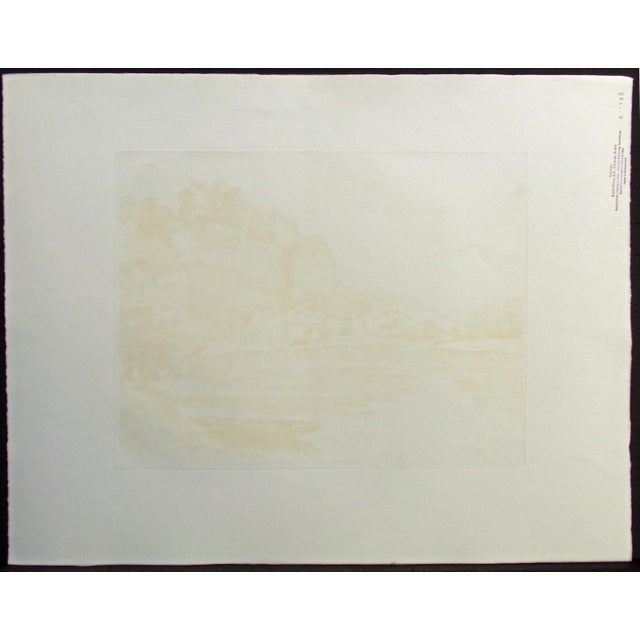 Roger Hebbelinck "La Dordogne a Bergerac" Hand Signed Color Etching Unframed For Sale In Denver - Image 6 of 8