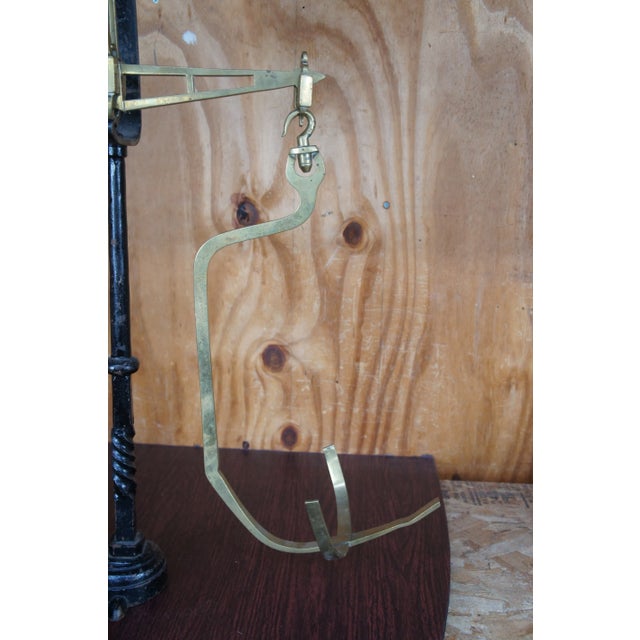 Antique Bayliss & Co 19th Century English Brass Apothecary Counter Scale Balance For Sale - Image 9 of 11
