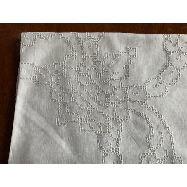 Beautiful White cut work tablecloth in excellent condition. Elevate your table with this beauty. You don’t see this type...