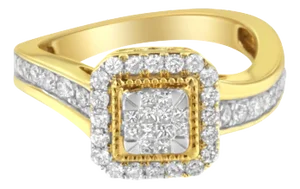 10KT Yellow Gold Diamond Cocktail Ring (5/8 cttw, H-I Color, SI2-I1 Clarity)