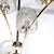 Metal Mid-Century Bow Form Polished Brass & Nickel Pendant Chandelier W/ Mottled Glass For Sale - Image 7 of 12