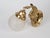 1950s Spanish Empire Chased Brass Swan Wall Sconces With Starburst Frosted Globes - A Pair For Sale - Image 11 of 13