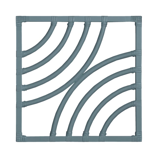 Teal Swirl Writing Desk - Regatta Blue For Sale - Image 8 of 9