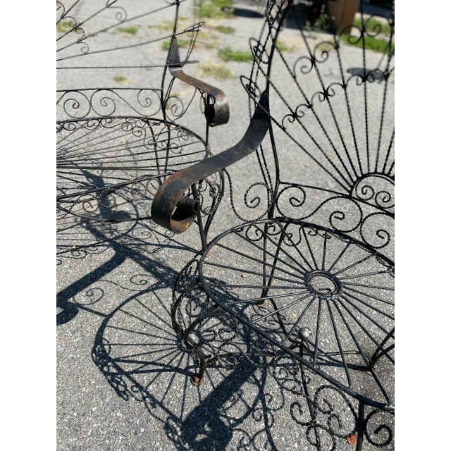 Salterini Vintage Twisted Iron Peacock Chairs and Settee, 3 Pieces For Sale - Image 4 of 11