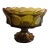1960s Vintage Fostoria Coin Glass Green Large Pedestal Bowl For Sale