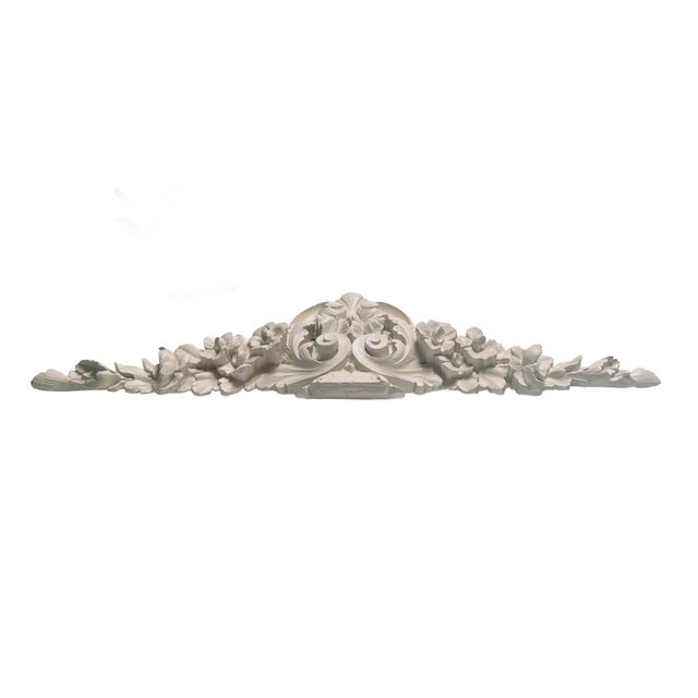 Pair of Architectural Carved Wood Pediment Wall Hangings | Chairish