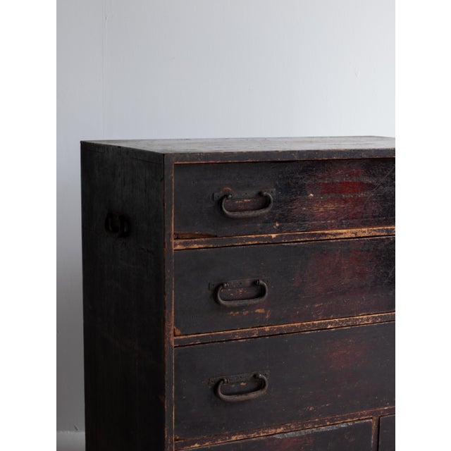 Japanese Antique Drawer 1860s-1920s / Tansu Wabi Sabi For Sale - Image 12 of 17