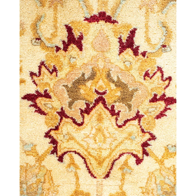 Traditional Mogul, One-of-a-Kind Hand-Knotted Area Rug - Ivory, 6' 1" x 9' 1" For Sale - Image 3 of 8