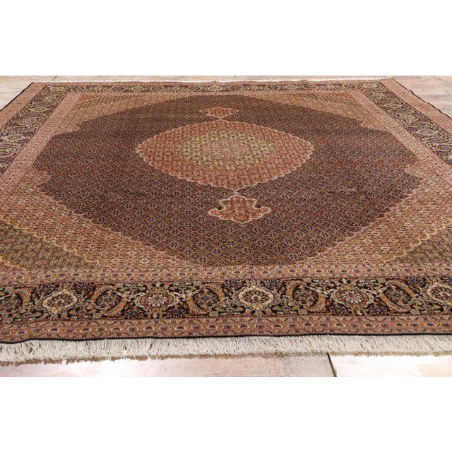 Vintage Persian Mahi Tabriz Rug, 07'09 X 11'01 For Sale - Image 9 of 10