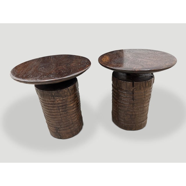 Andrianna Shamaris Impressive Century Old Teak Wood Side Table or Entry Table For Sale - Image 14 of 18