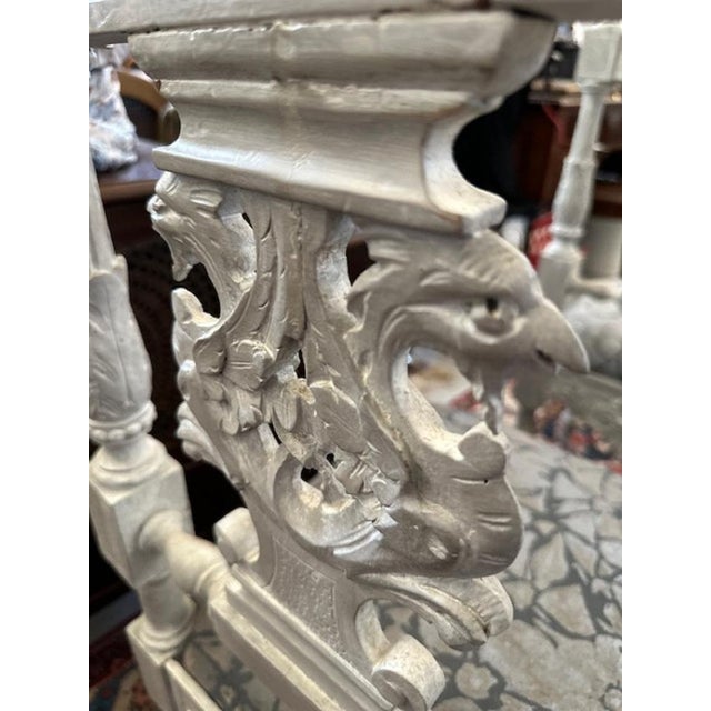 Wood Vintage Carved and Lacquered Chairs, Set of 4 For Sale - Image 7 of 18
