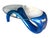 Navy Blue Postmodern Sculptural Navy Blue Coffee Table With Oval Glass Top For Sale - Image 8 of 11