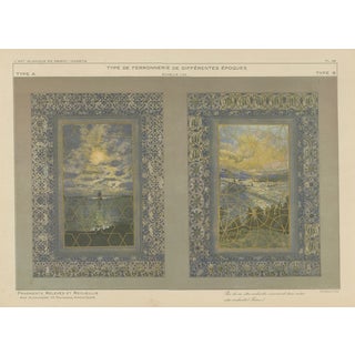 Alexandre M. Raymond, Window Grille Designs with Iznik Tile Surrounds, 1924, Paper For Sale